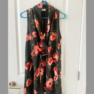 Aritzia | Wilfred Sabine Black Floral Dress | Size M